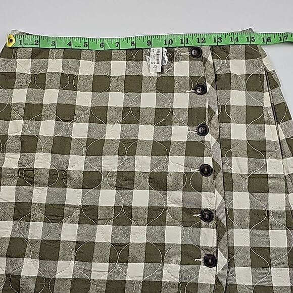 Madewell -1919 Quilted Flannel Mini Skirt in Gingham Check NWT size 6 - Picture 9 of 12